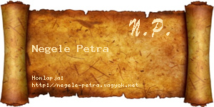 Negele Petra névjegykártya